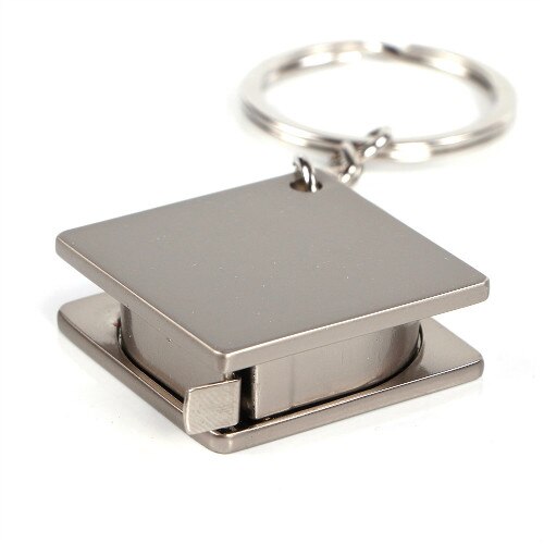 Measuring Tools Stainless Steel Retractable Ruler Tape Measure Keychain Key Ring Gauging Tools Keyring Pull Ruler: 04