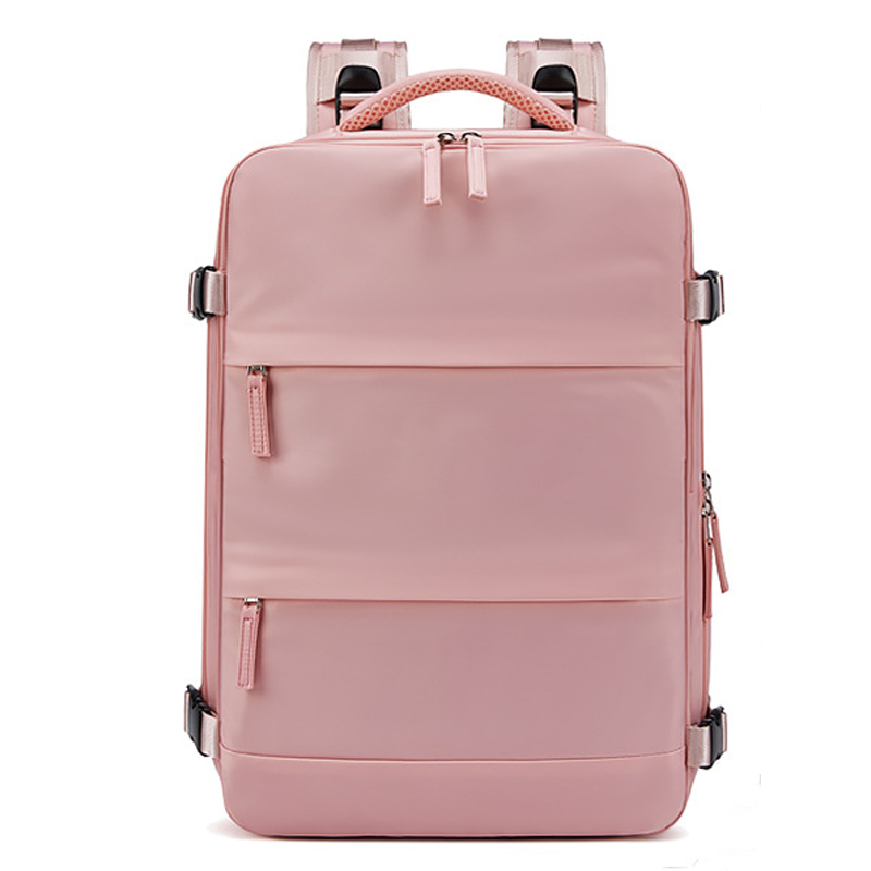 Buylor mochila de viagem feminina 16 polegadas grande capacidade multi-função mala de carregamento usb mochila de bagagem de curta distância: Marrom
