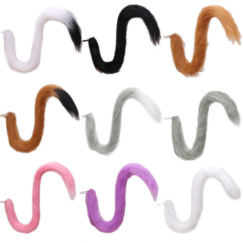 Peluche longue Flexible pour queue chat, accessoires déguisement pour adultes enfants, Cosplay