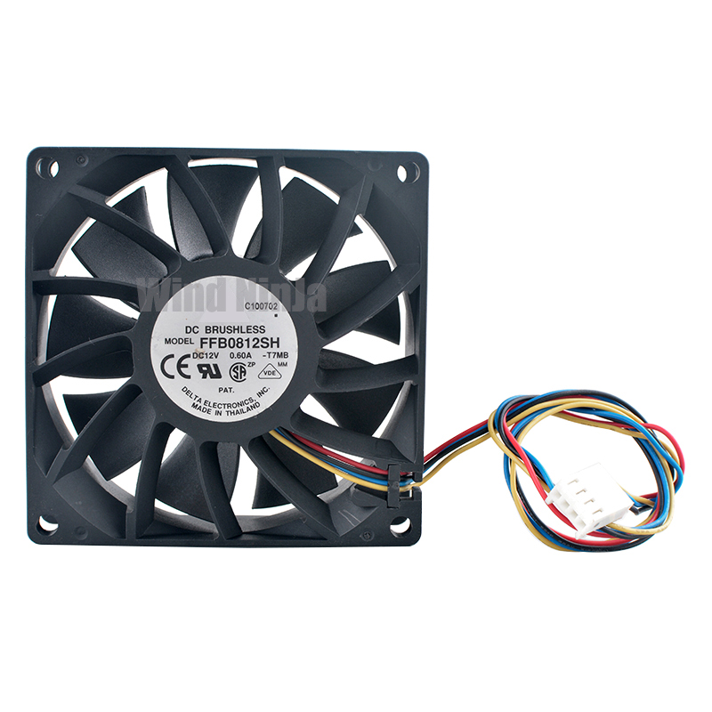 FFB0812SH 8cm 80mm fan 80x80x25mm DC 12V 0.60A 4pin Dual ball bearing high speed Axial flow fan cooling fan for chassis CPU