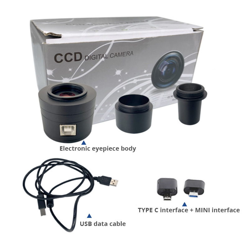 2MP Microscope Camera Electronic digital Eyepiece 1.25 inch Astronomy Planetary Photography Camera for Microscopio and Telescope