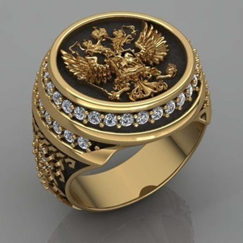 Anillo de tótem mitológico Retro de lujo para hombre, temperamento dominante, de cumpleaños, joyería al por mayor