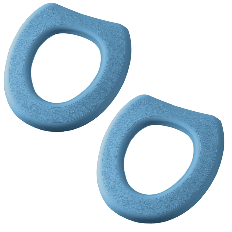 Washable Toilet Seat Cover Waterproof Sticker Foam Toilet Lid Cover Portable Silicone Toilet Cup Covers Bathroom Accessories: Orange