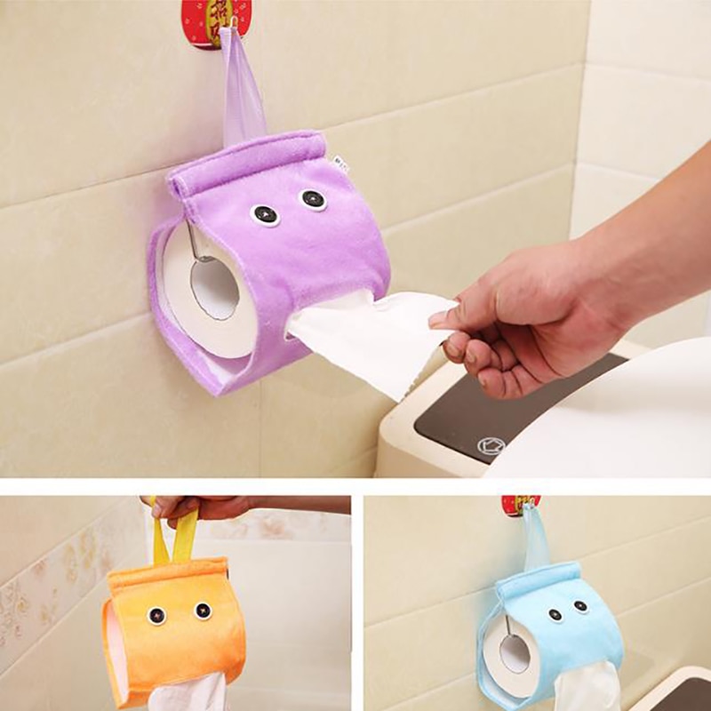 Elf Cute Cloth Lazy Tissue Box Storage Portable Hanging Paper Towel Set Kitchen Bathroom Living Room Decoration Paper Towel Tube