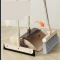 Broom Dustpan Mop Three Sets Kit Multi-Function Broom Windproof Dustpan Cleaning Floor Hygiene Durable Household Cleaning Tool: Js05a 3pc  beige