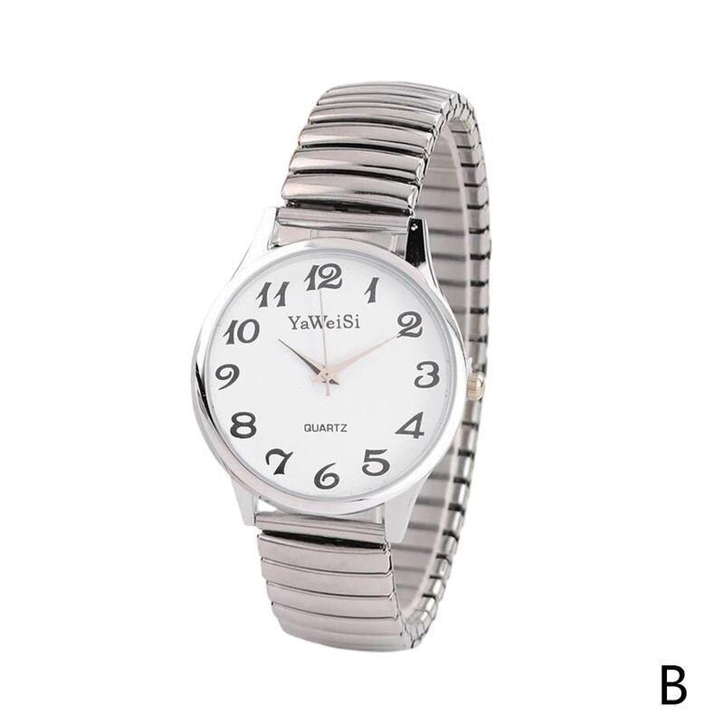 Reloj analógico de cuarzo para mujer, correa de acero inoxidable, , telescópico elástico, K9S3: B