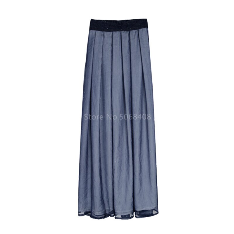 Vestido Kimono Vintage de estilo japonés para mujer Cosplay de samurái Outsiut, falda azul brillante, disfraz de baile asiático Yukata Haori: Skirt / S
