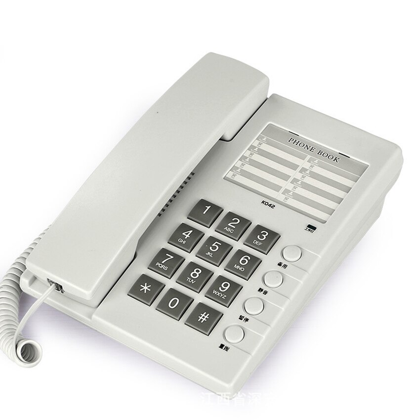 kabelgebunden Telefon, Heimat Hotel Schreibtisch Telefon Büro Festnetz Feste Telefone mit Telefon Nummer Papier, Stumm und Wahlwiederholung: Weiß