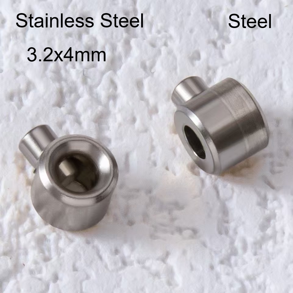 10 stuks roestvrijstalen positioneringsgesp met kraalkappen eindconnectoren voor doe-het-zelf ketting en armband kralen sluiting gespen: Zilver