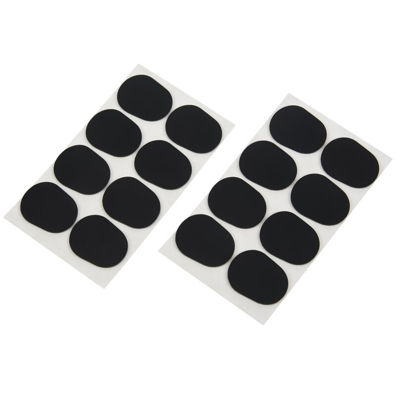 16 pièces Alto/ténor Sax clarinette embouchure patchs coussinets coussins, 0.8mm noir, paquet de 16