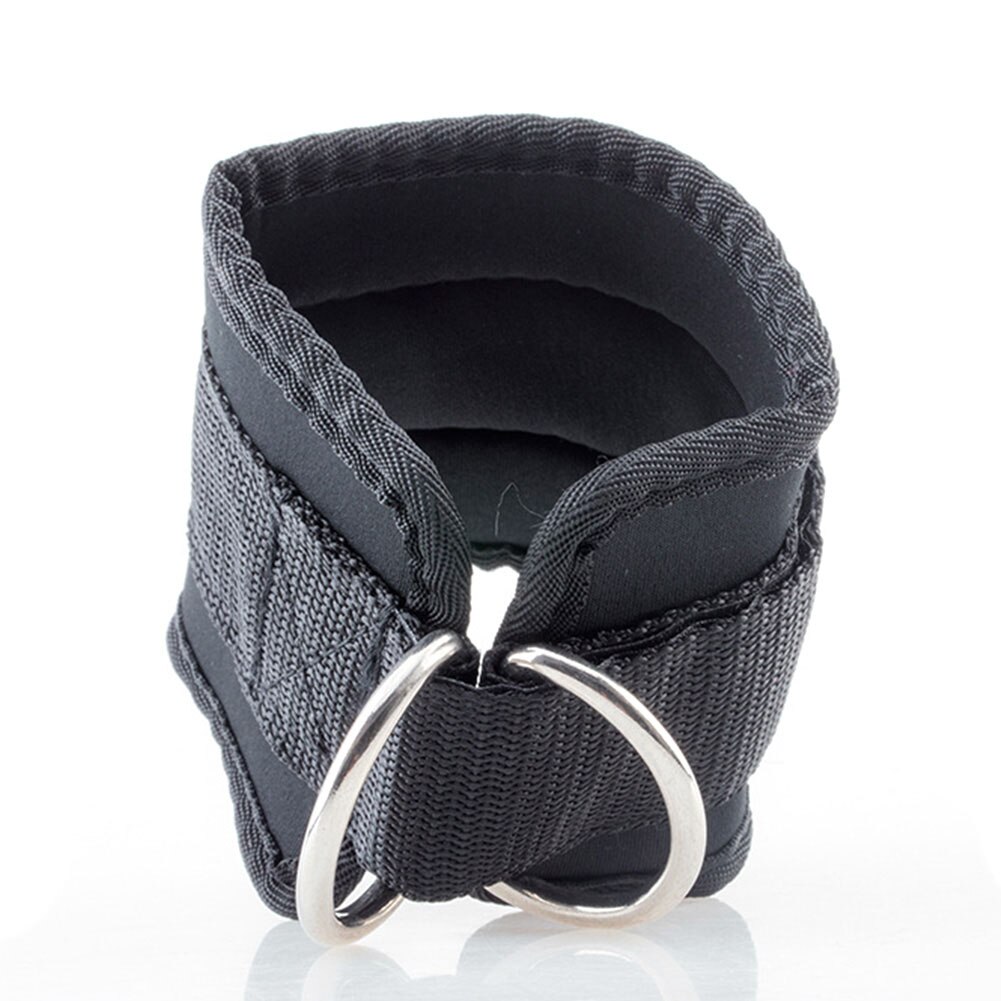 Double D-ring Ankle Cuff Straps 1 Pair Fitness Exercise Strap Adjustable Leg Weight Wrist Belt Home Gym Training Equipment