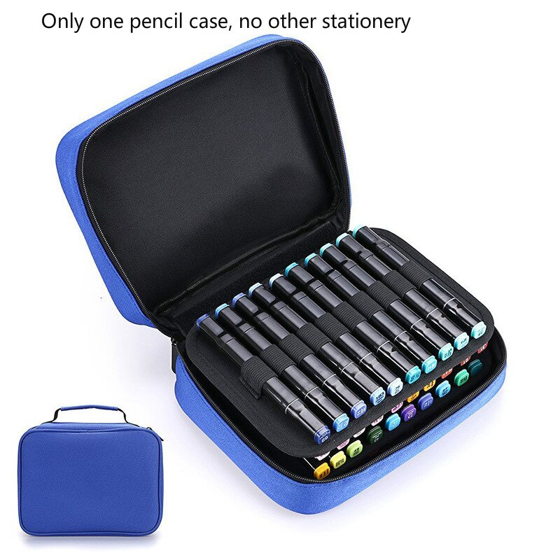 Marker pen bag sketch storage bag 40 hole painting bag marker pen storage bag pen bag: blue