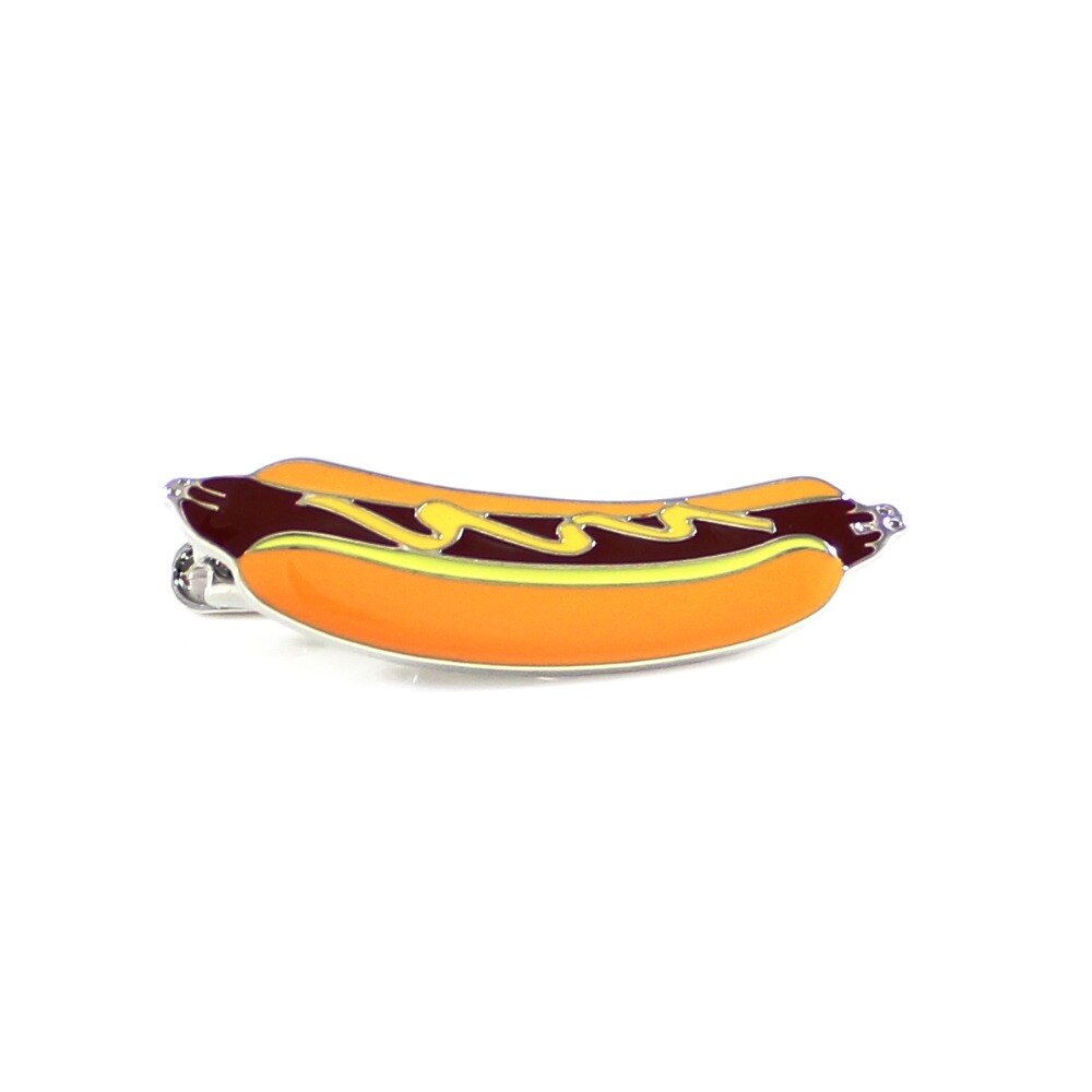 Hotdog Tie Clip Oranje Kleur Hotdog Tie Clip Vaderdag Tie Bar Verjaardag Tie Clip