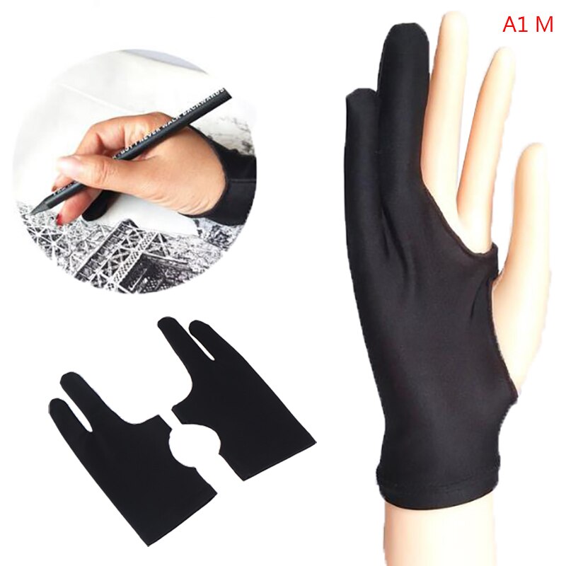 2 Pcs Finger Anti-fouling Gloves For Artist Drawing & Pen Graphic Tablet Pad