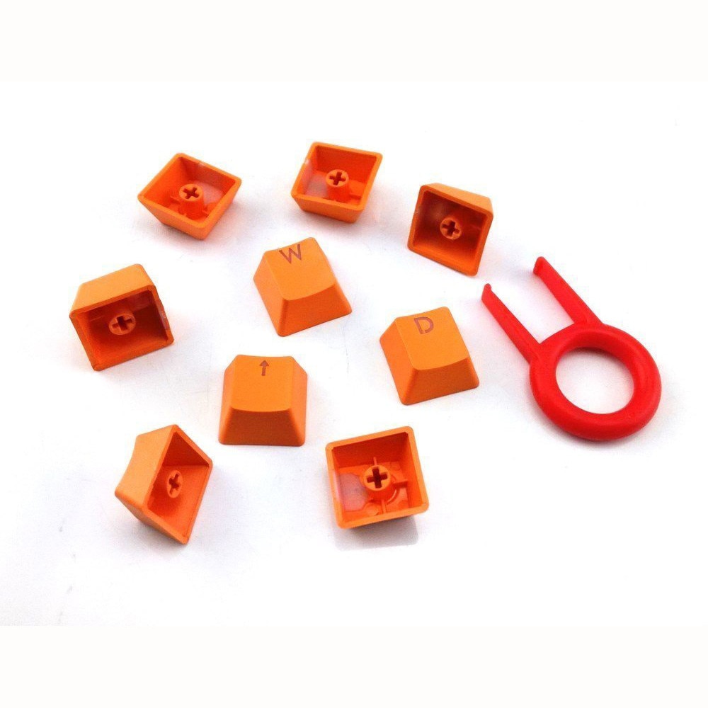 Key caps For Cherry MX Mechanical Keyboard Orange 9 Keys PBT Backlit Translucent Keycaps For Cherry MX Keyboard 416#2