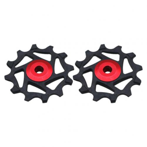 Polia e guia de desviador traseiro de bicicleta, 2 peças 12t para sram xx1 x01 shimano xtr, polia e guia de desviador traseiro: Vermelho