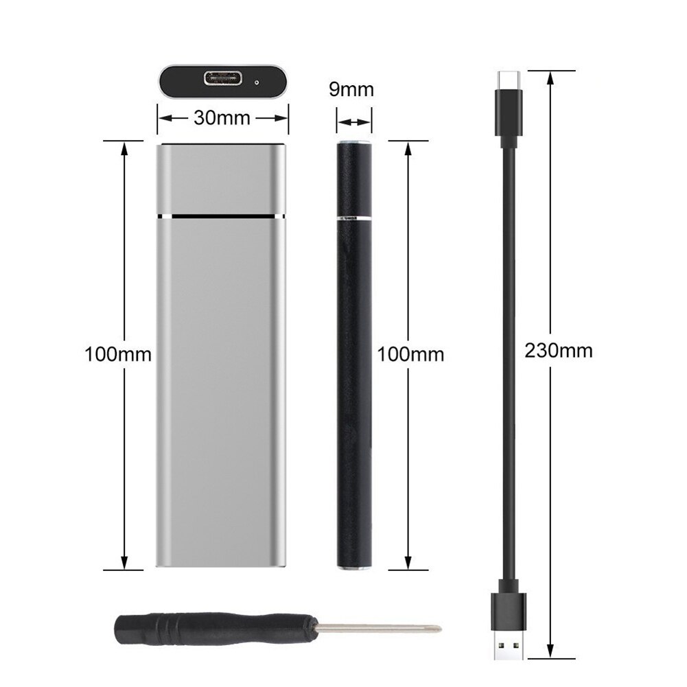 Draagbare Aluminium Hdd Behuizing Ssd M.2 Ngff Naar Usb 3.1 Hoge Snelheden Mobiele Harde Schijf Case Disco Duro Externo hdd Box