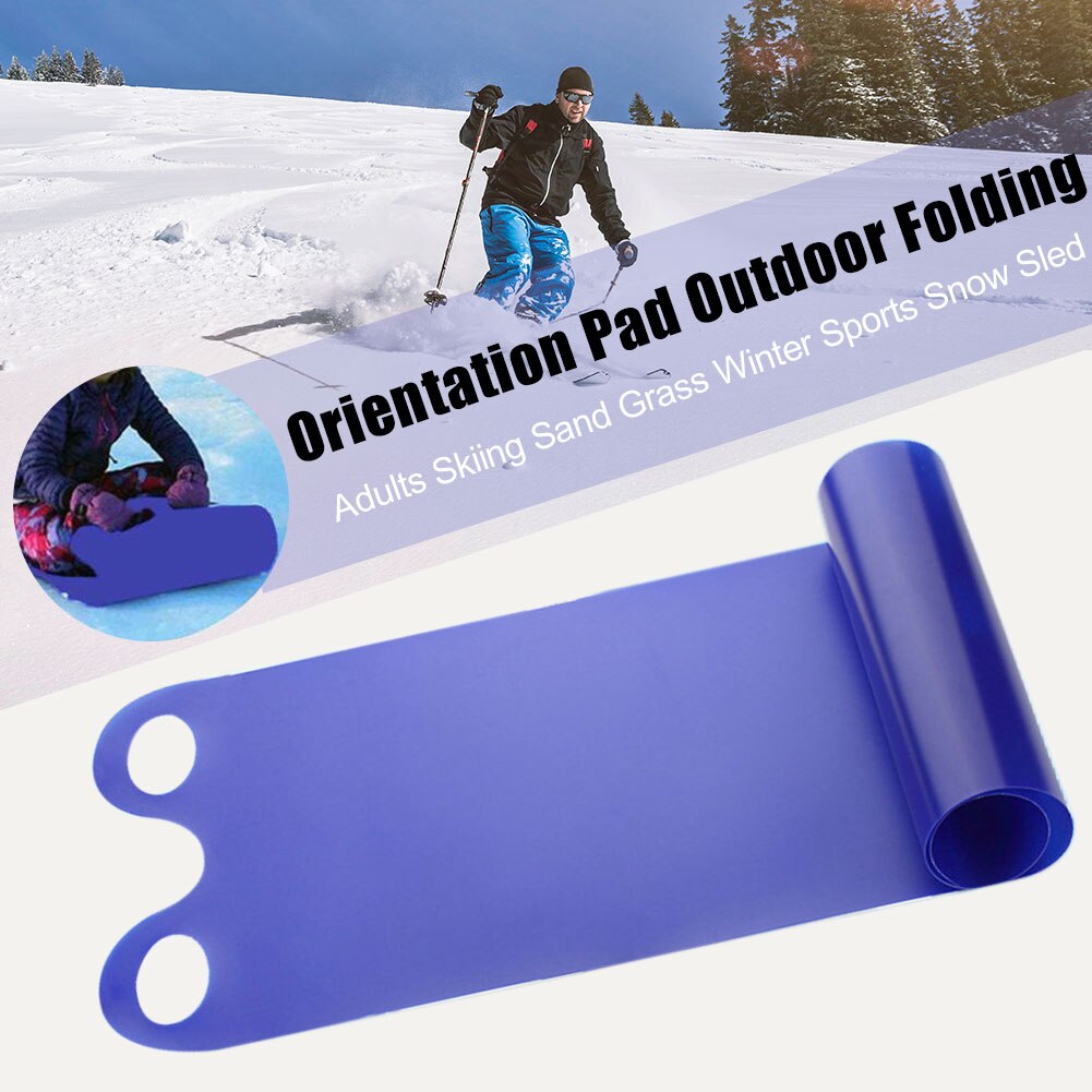 Toboggan extérieur pliant enfants avec poignée neige traîneau adultes patin de ski sable herbe épaissie Orientation Sports d'hiver antidérapant