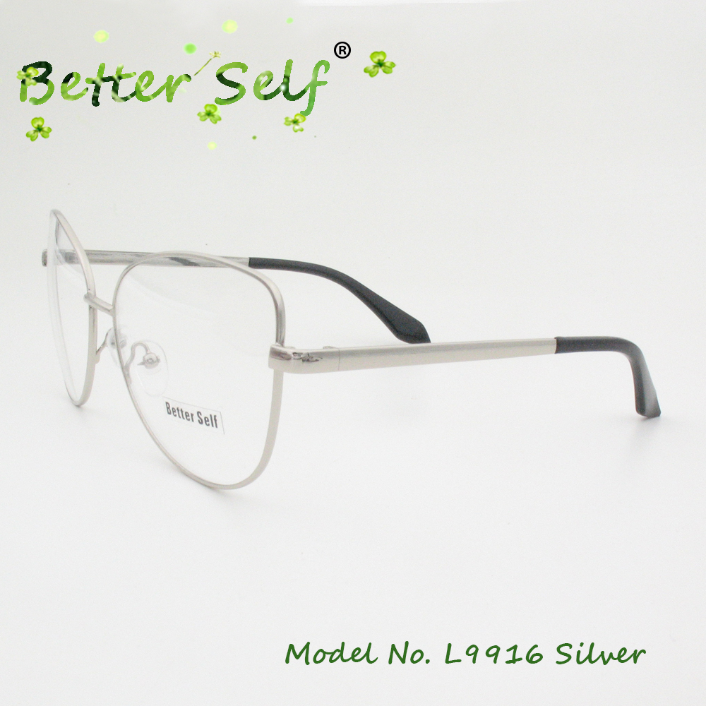 Better Self L9916 Prescription Eyewear Alloy Spectacles Gold Eyeglasses Frames For Women Myopia Optical Cat Eye Glasses