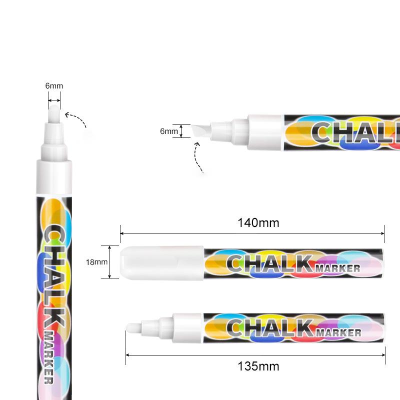 Stylos marqueurs à craie liquide effaçables, tableau d'écriture LED multicolore, fenêtre en verre, marqueur d'art, peinture pour enfants, tableau noir
