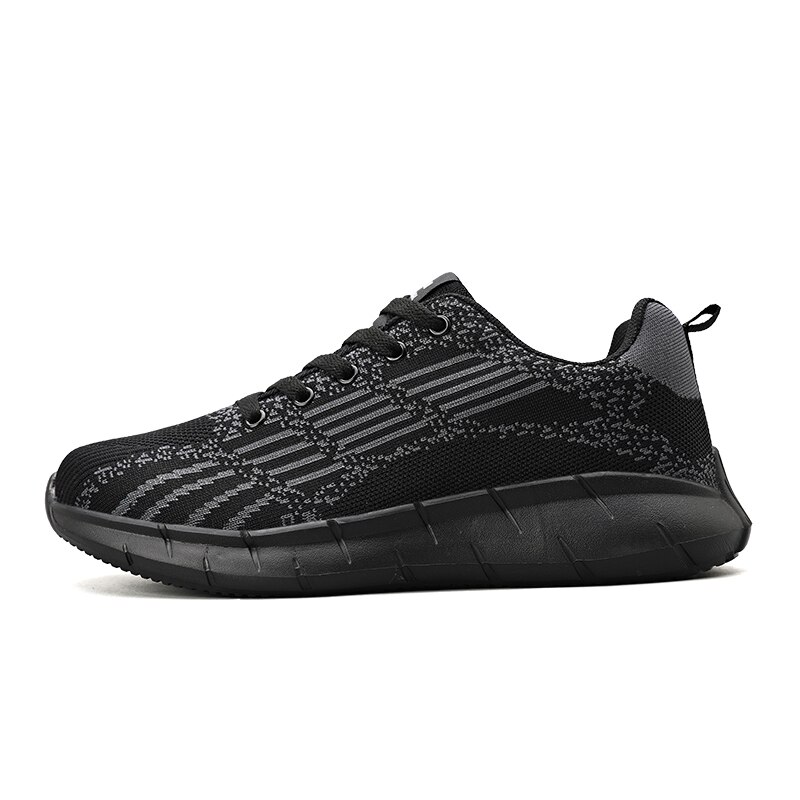 Joker-baskets légères et confortables pour homme, chaussures de sport simple à lacets, qui respirent, pour marcher, collection chaussures décontractées: Black / 10