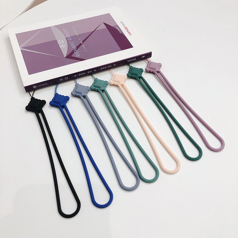 Chinese knot silicone rope liquid short Cell Phone Lanyard Holder Phone Wrist Straps U disk sling silicone mobile phone rope
