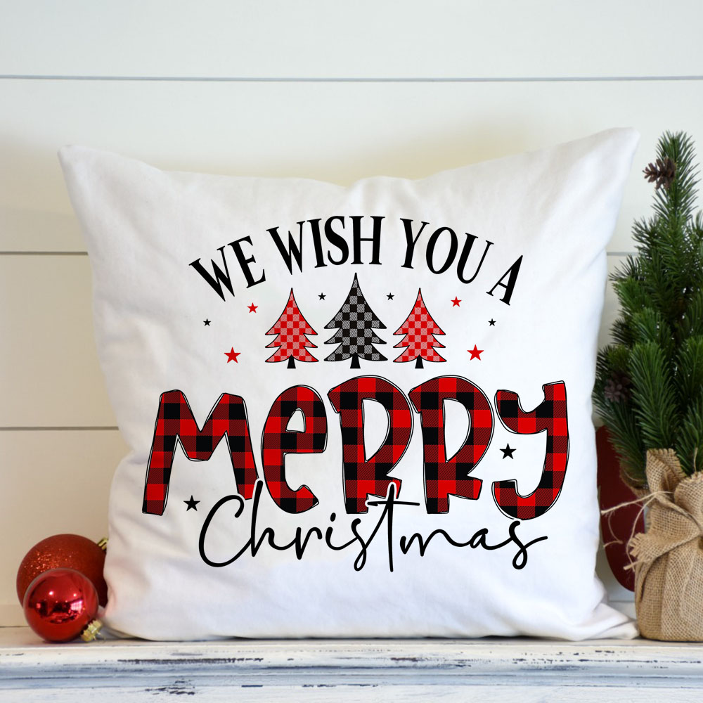 Merry Christmas Cushion Cover 45*45 Christmas Tree Pillowcase Sofa Cushions Pillow Cases Pillow Covers: Z21258-DCCWH-M