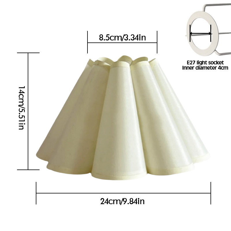 Vacker lotusblomma lampskärm tyg bordslampskärm  e27 skrivbordslampskärmar sovrumslampdekor gör-det-själv-tillbehör: Beige