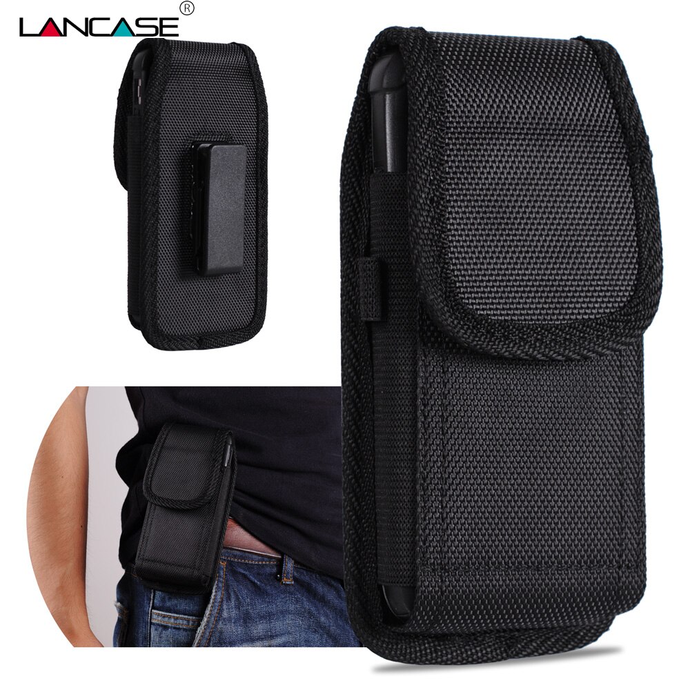 LANCASE Telefoon Tassen Voor Xiaomi Redmi 4x Case Outdoor Universele Taille Tas Voor 360 Rotatie Riem Clip voor iphone X case S9 Cover