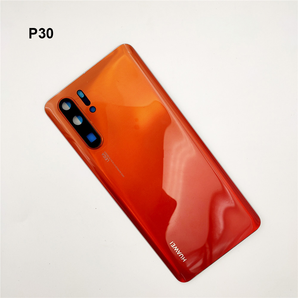 100% originale Huawei P30 Pro copribatteria pannello posteriore in vetro custodia di ricambio custodia reale per P 30 con protezione dell&#39;obiettivo della fotocamera: red P30