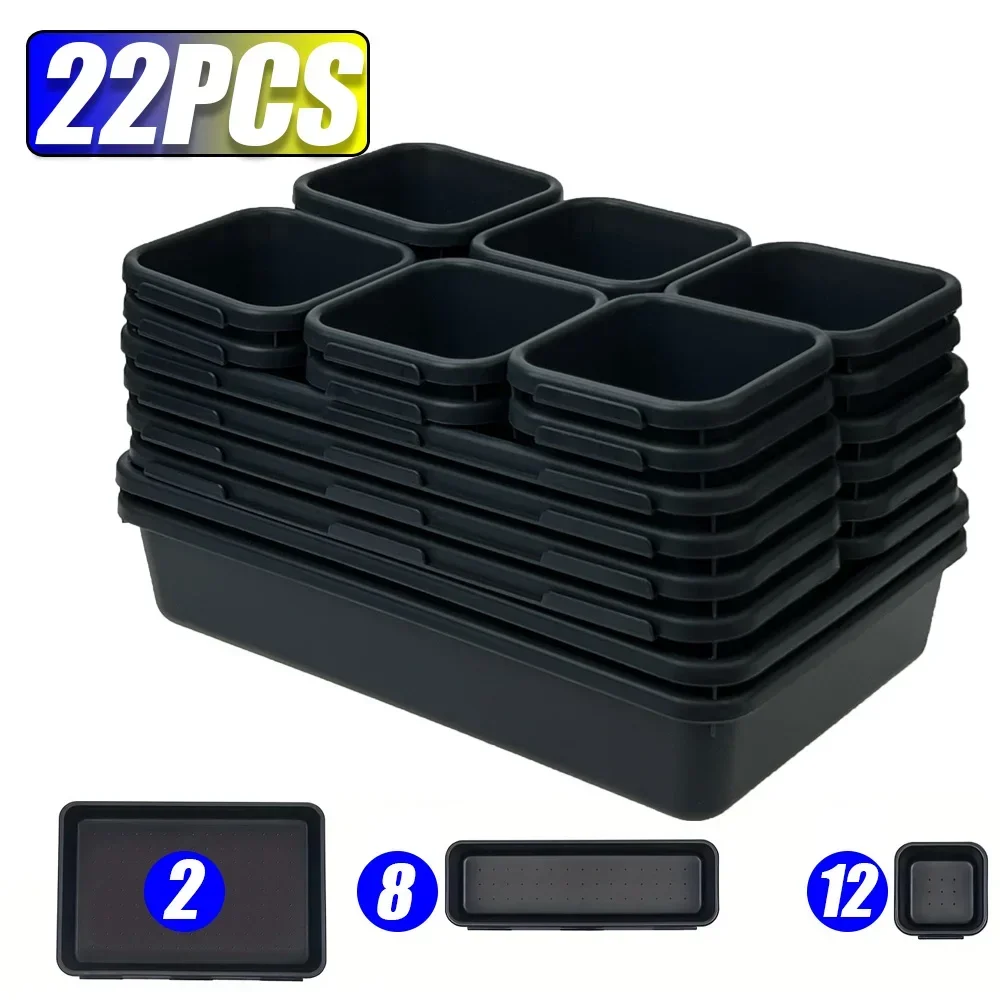 Drawer Organization 8/26/47pcs Tool Tray Tool Box Organizer Tray Dividers Set Workbench Cabinet Bins Tool Chest Garage Hardware: Orange