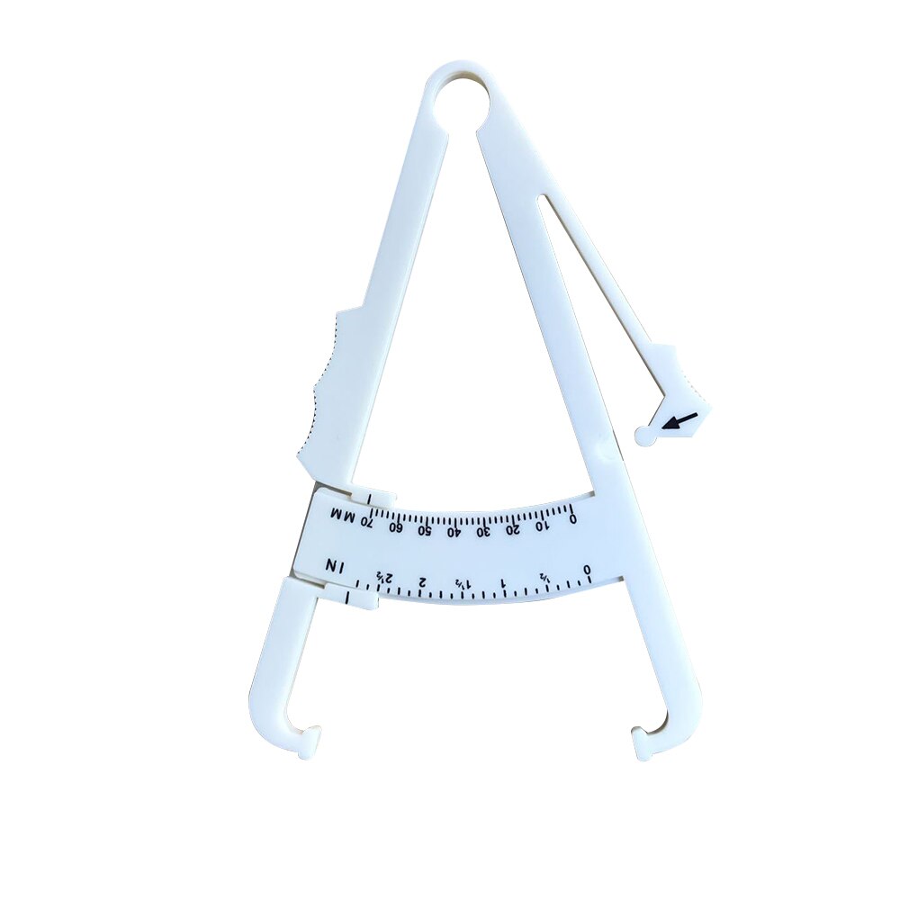 Vetmeter, meetinstrument voor lichaamsfitness, afslanktester, vetklemmen, tang, lichaamsmonitor, talgmeter: Wit
