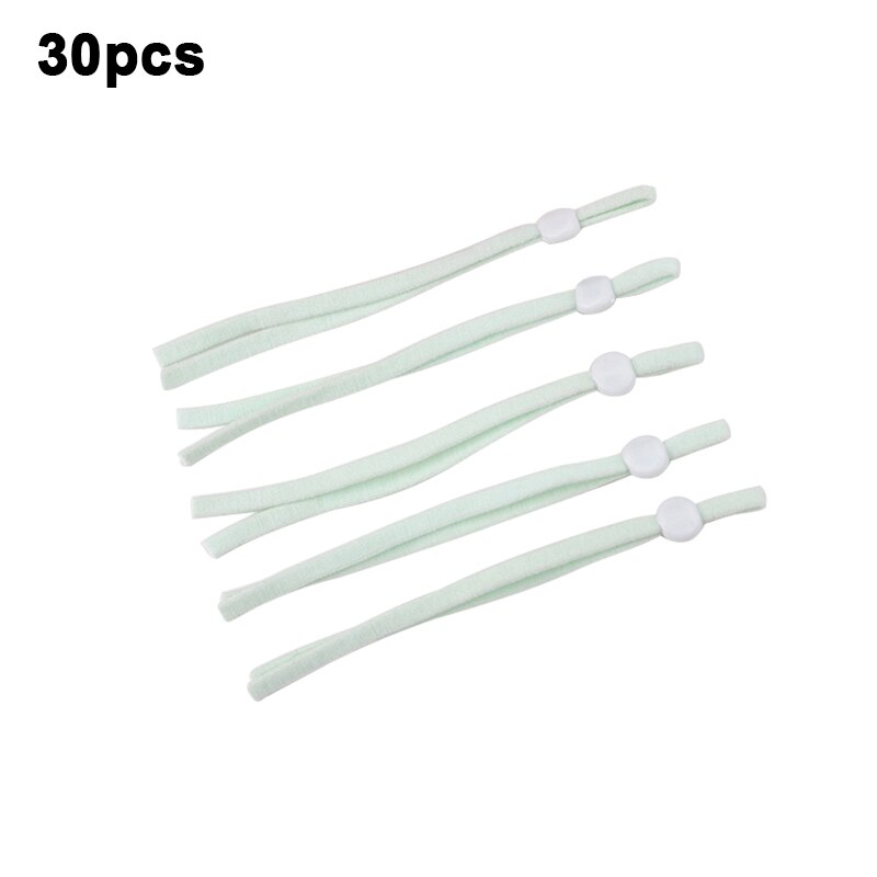 30 pièces masque plat élastique bande en caoutchouc corde oreille pendaison corde réglable bricolage doux noir blanc élastique couture masque artisanat accessoires: 12