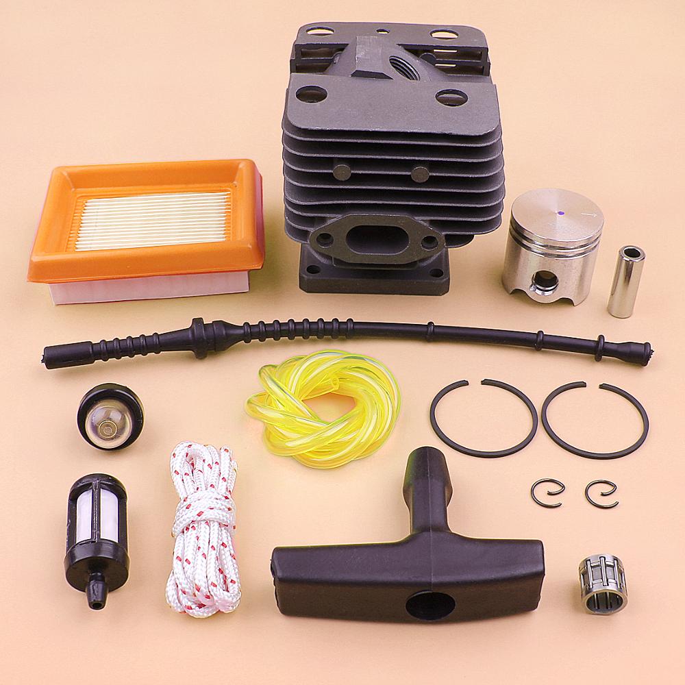 35mm zestaw tłoka cylindra dla Stihl FS120 FS200 FS250 filtr paliwa linia mieszek pompy łożyska rozrusznik uchwyt rękojeści liny trymer