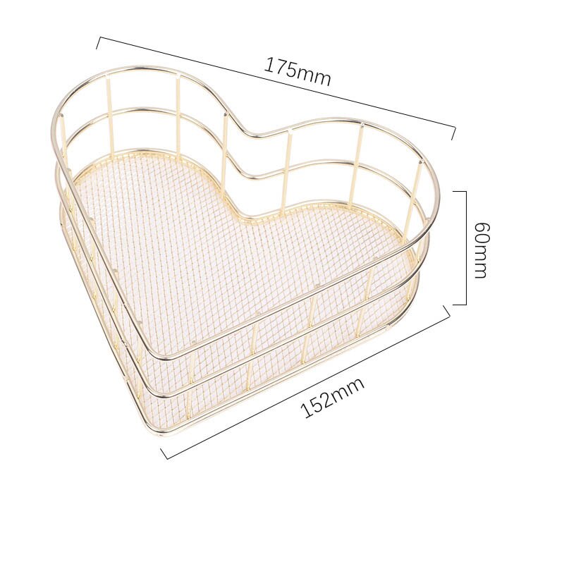 BuyWeek Opbergmand, gouden multifunctionele duurzame gaas desktop opslag organizer voor thuisgebruik (groot