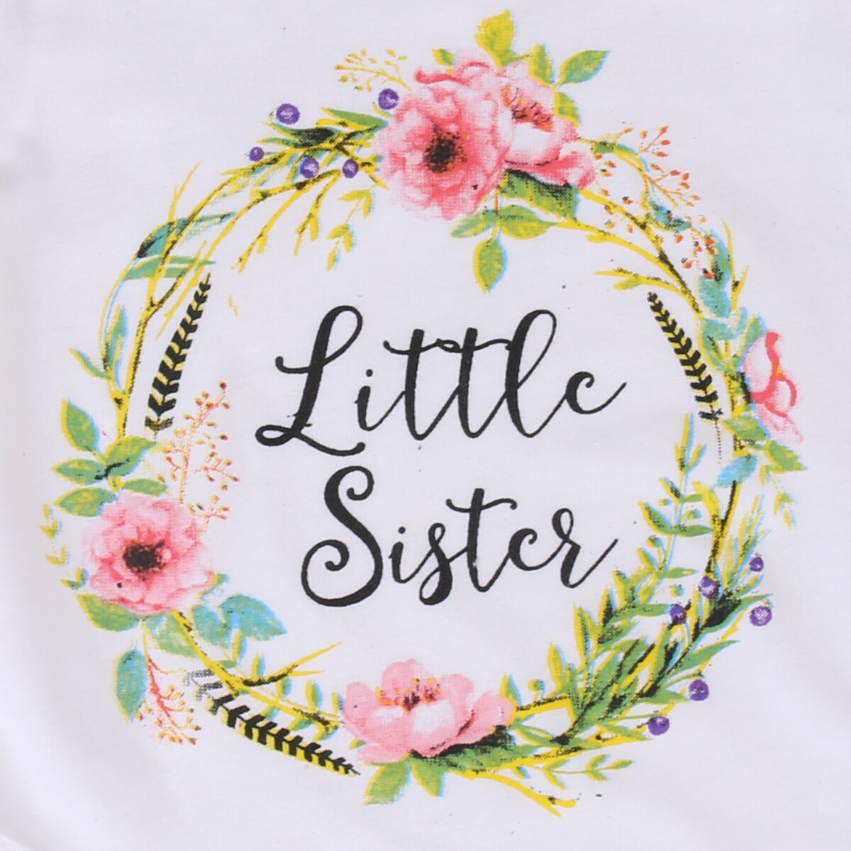 Sommer Baby Mädchen romper & T hemd Sommer Kurzarm Baumwolle Kleine Schwester Strampler Große Schwester T-shirt Outfit