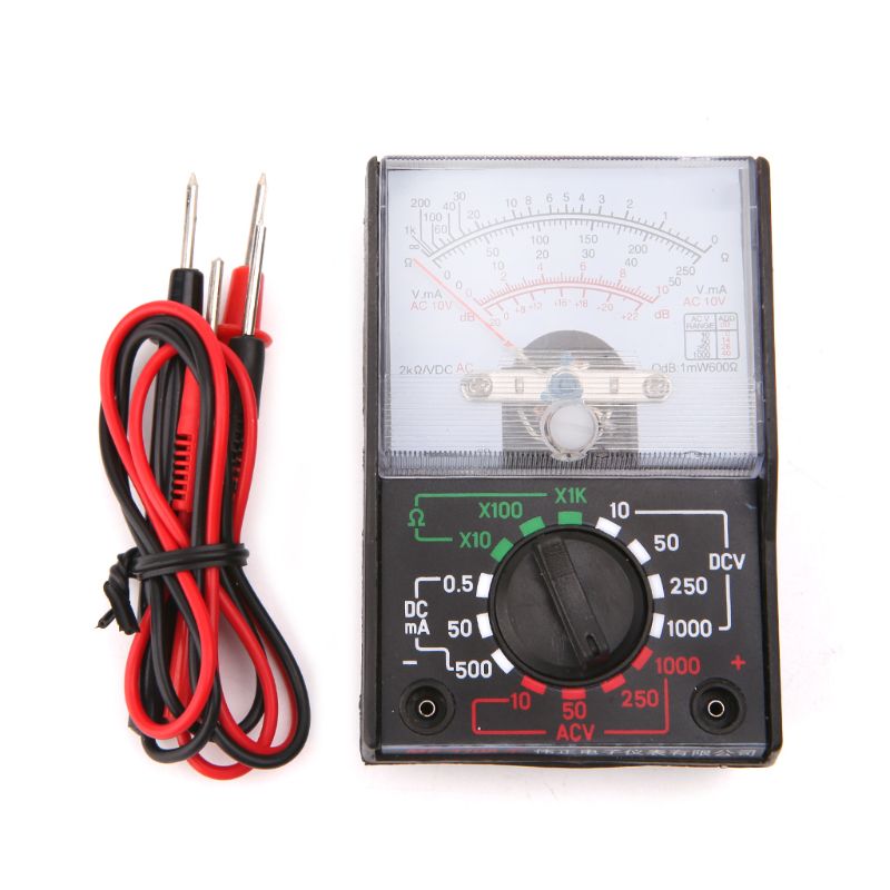DC/AC 1000V Voltmeter 250mA Ammeter 1K Resistance Meter Analog Multimeter Tool