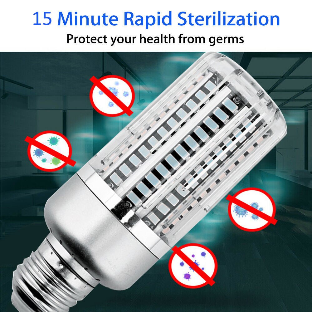 E27 60W 40W Uvc Led Kiemdodende Uv Licht Sterilisator Ultraviolet Licht Uv Desinfectie Lamp Eliminator Buis Ac 220V 110V