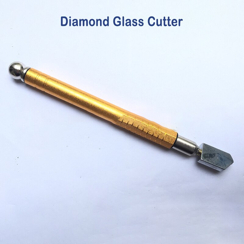 Glassnijder Diamant Tip Staal Blade Olietoevoer Glassnijder Antislip Metalen Handvat Voor Diy Tegel Spiegel Craft Cutting Hand gereedschap
