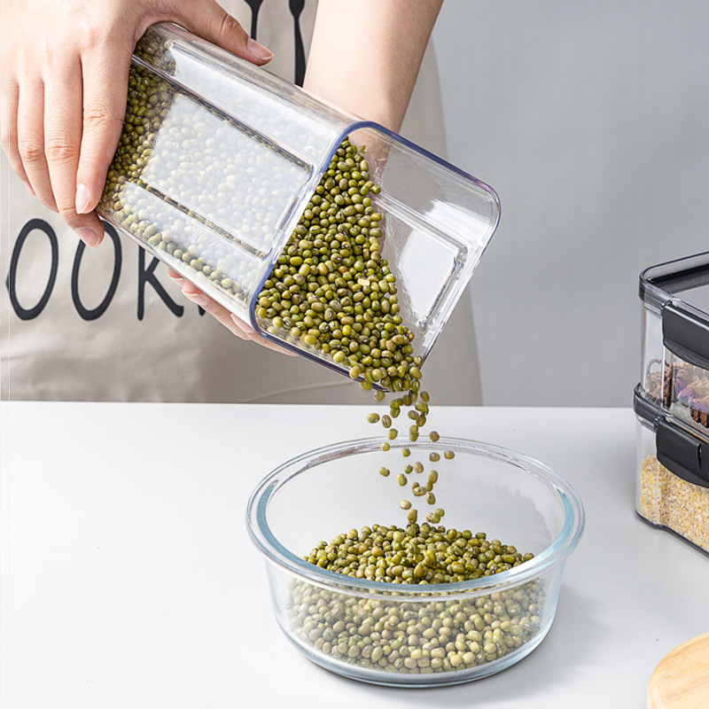 Stackable Kitchen Sealed Jar, Plastic Food Storage Box, Multigrain Tank Bottle, Dried Fruit Tea Containers, 460-1800ml Sets