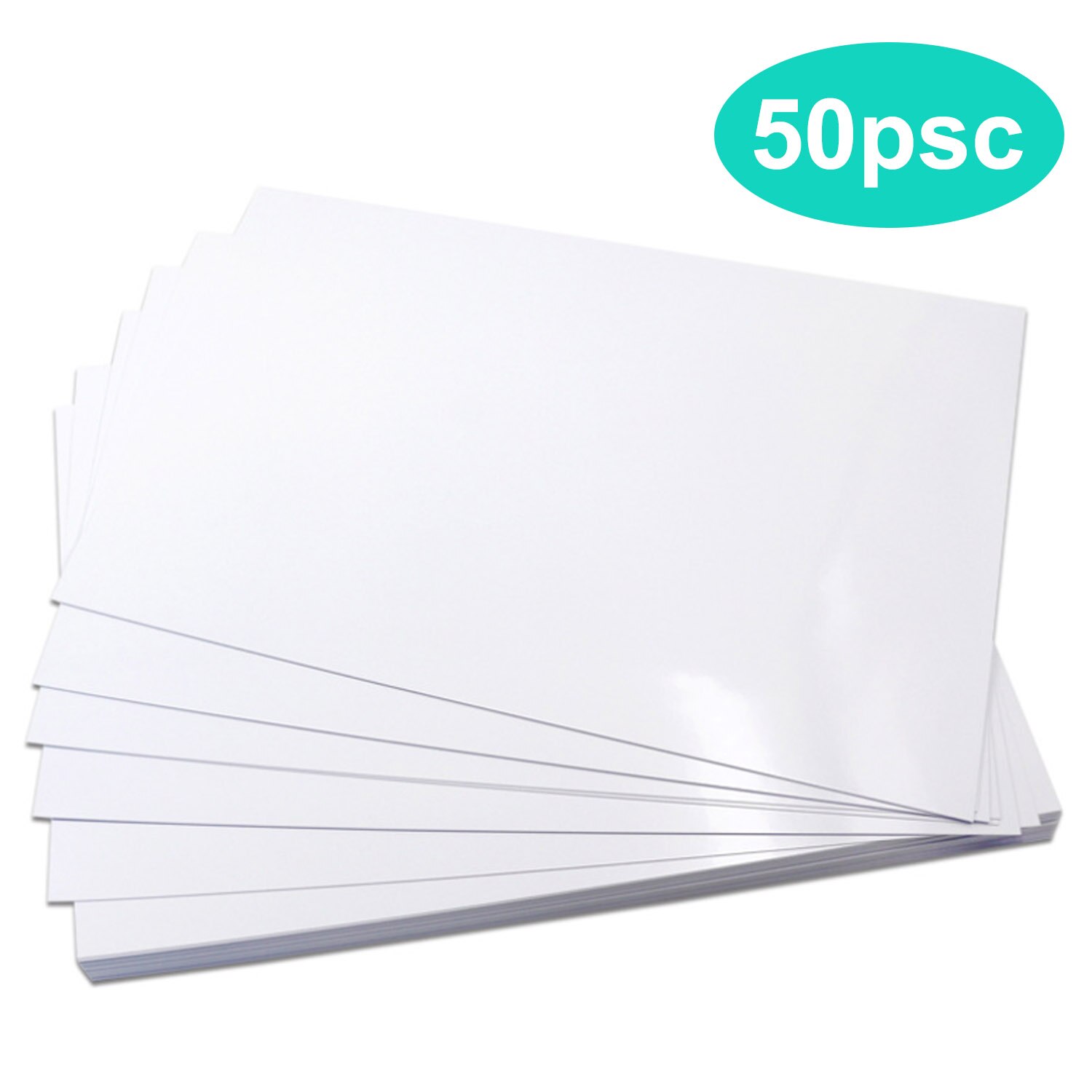 50 Sheets A4 Size 180g High Glossy Photo Papers for Menu Poster Photo Resume Magazine Cover Supporting Double-sided Printing