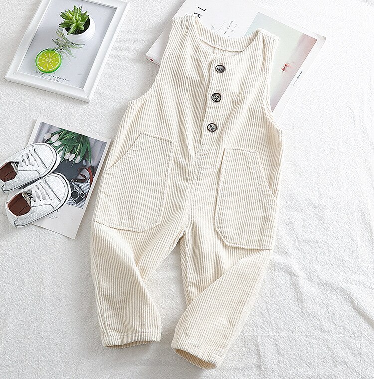 Barnoverall höst barnkläder baby manchester overall koreansk stil flickoverall jumpsuit byxor 2-6y