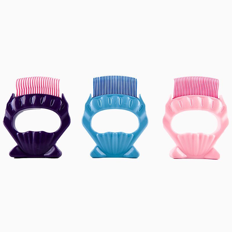 Escova para pentear animais de estimação, pente massageador de plástico