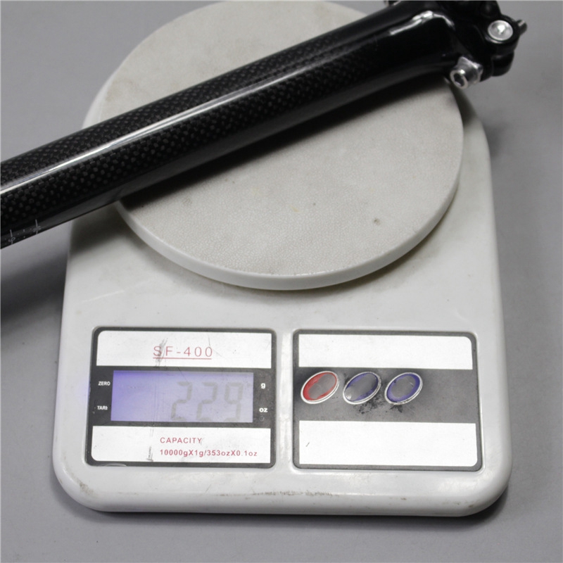 Carbon Fiber Bike Seatpost 30.4 x 400mm Bicycle Seat Tube 3K Glossy Road/Mtb Cycling Carbon Seat