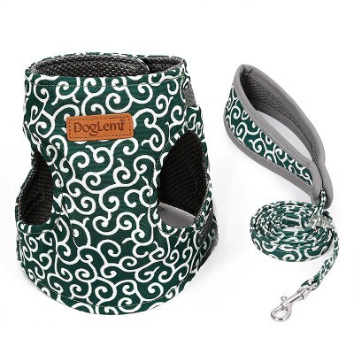 Einstellbare Katze gehen Jacke Weste nutzbar machen Blei Leine für Kleine Mittel Katze Haustier Kragen: Grün / XS