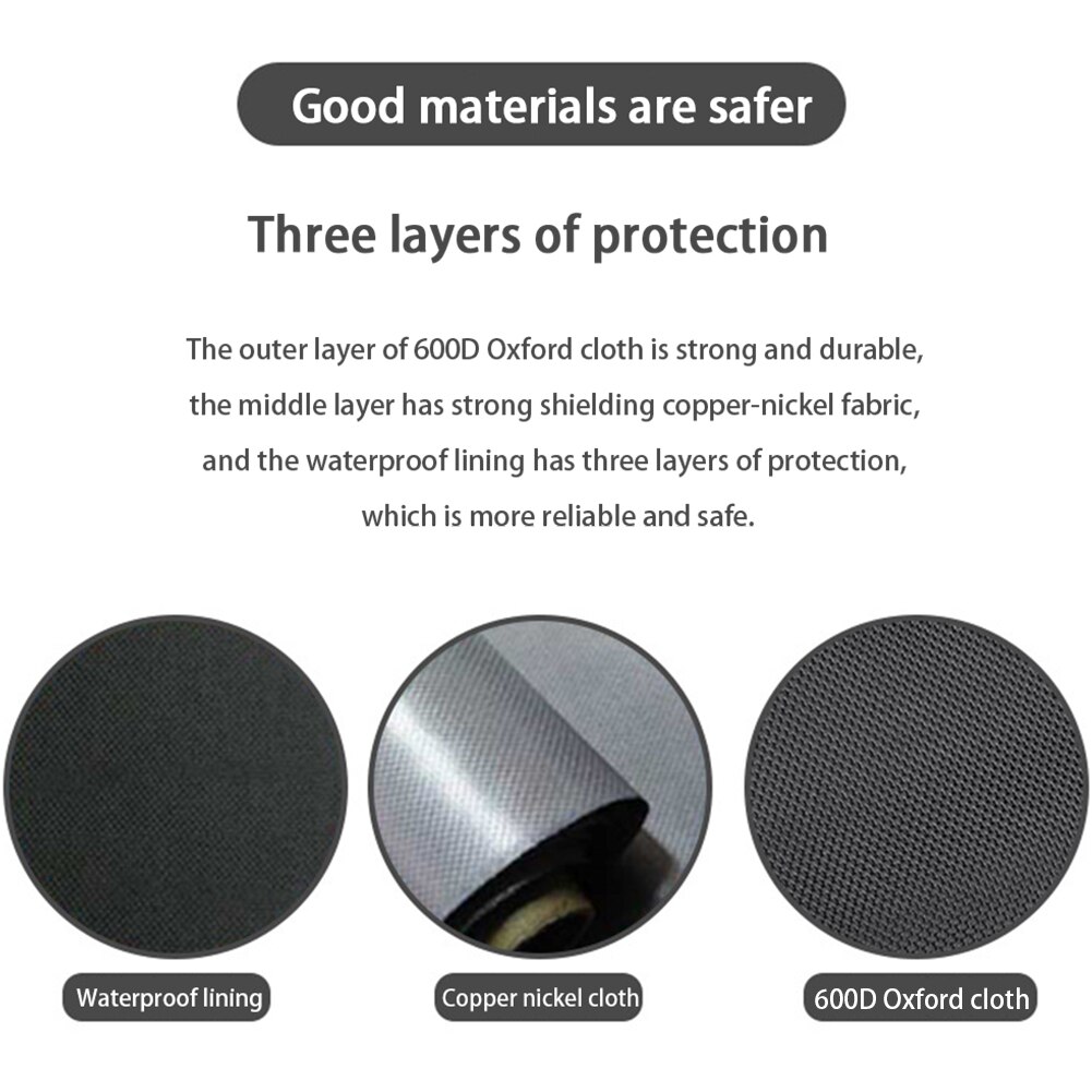 Draagbare Emf Bescherming Elektronische Apparatuur Schoon Signal Blokkeren Mobiele Telefoon Faraday Tas Anti Straling Solid Credit Kaarten