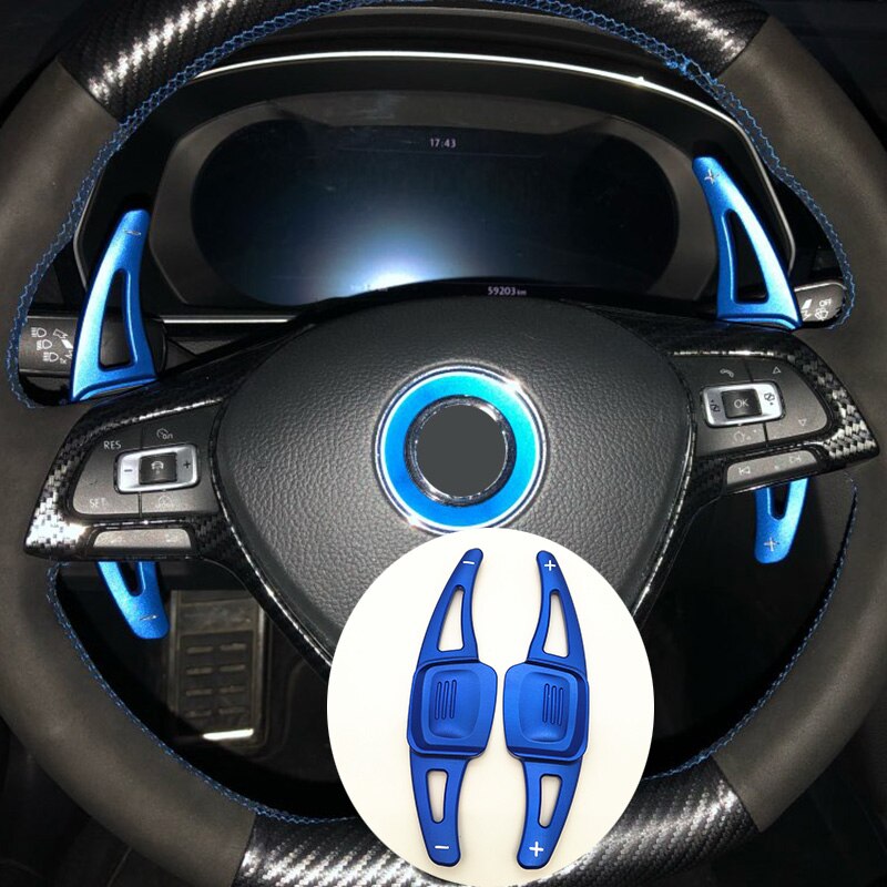 Paddle Shifter For VW Tiguan MK2 Golf 7/7.5 Variant Alltrack MK7 T-Cross Passat B8 Steering Wheel DSG Shift Extension: Blue