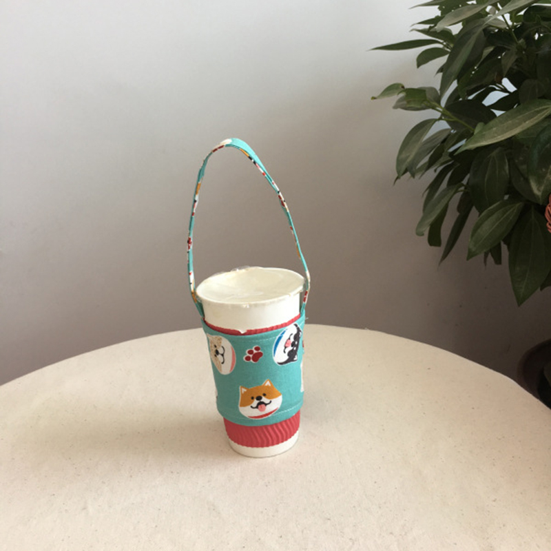 Milieuvriendelijke Drank Tas Draagbare Drank Tas Kleur Canvas Cup Set Drink Cup Tas Handgemaakte Cup Set Canvas Tas Thuis Organisator: 11