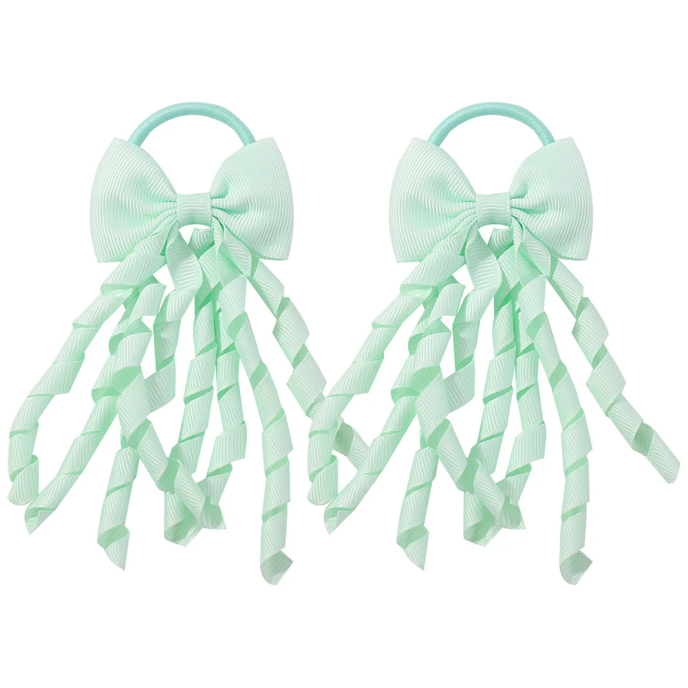 BABY BOWS Baby Meisjes Haarbanden Strikken 3 Inch Grosgrain Lint Krullend Korker Haarelastiekjes Elastische Kleurrijke Kinderen Haarband: Goud