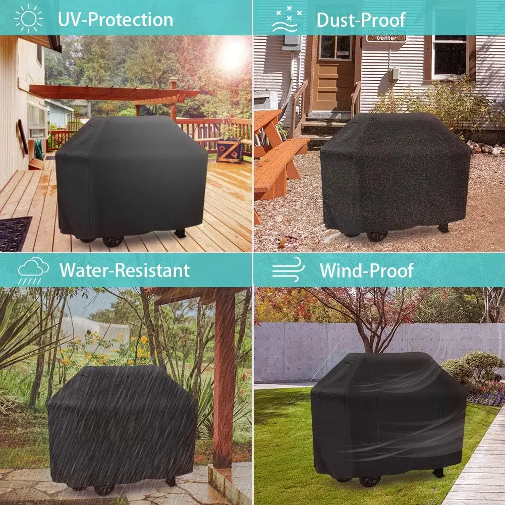 BBQ Grill Barbeque Cover Anti-Dust Waterproof Weber Heavy Duty Charbroil BBQ Cover Outdoor Rain Protective Barbecue Cover